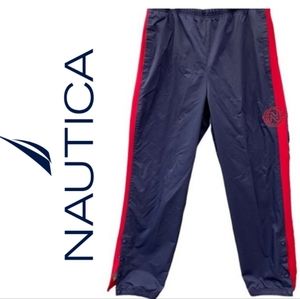 Nautica Competition Vintage 90s Lined Track Pants Red And Navy Size 1X